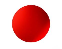 Bold Red Circle with Minimalist Design Isolated on Solid Background png