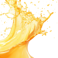 Splash of bright orange liquid frozen in motion, creating a vibrant and dynamic effect, ideal for creative, abstract, and artistic design projects, food, or beverage themes png
