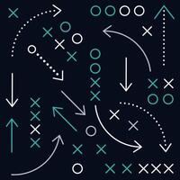 Abstract background of geometric shapes. Flat style, illustration isolated on dark background. vector