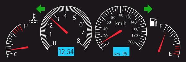 Car dashboard. Car control panel interface. Car interface. vector