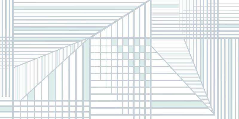Minimalist Grid Pattern with Pale Blue Lines on White Background. Elegant and clean geometric design with overlapping grids, linear structures, and soft colors. Ideal for modern backgrounds, branding