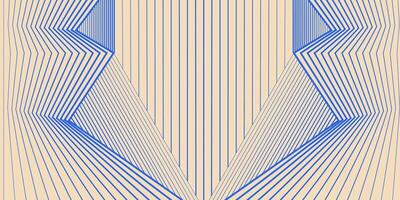 Minimalist Blue and Beige Geometric Line Art Pattern with Overlapping Thin Lines. Abstract linear design with angled lines, symmetry, and bold contrast. Ideal for posters, branding, prints, and web vector