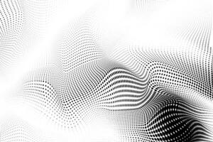 Dotted Halftone Gradient Effect Isolated on White Background. Dot sand texture. Smooth black geometric texture. Minimalistic design with subtle waves. Perfect for branding, geometric posters, flyers vector