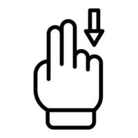 Scroll Down Line Icon Design vector