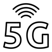 5G Line Icon Design vector