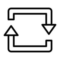 A black and white image of a circular arrow vector