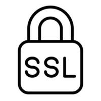 SSL Line Icon Design vector