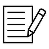 Note Line Icon Design vector