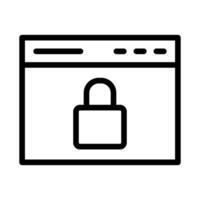 Online Security Line Icon Design vector