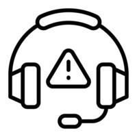 Trouble Support Line Icon Design vector