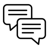 Two speech bubbles icon on a white background vector