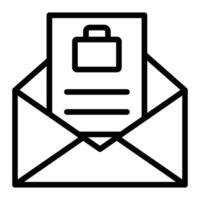 An envelope with a paper and a note inside vector