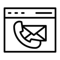 Contact Us Line Icon Design vector
