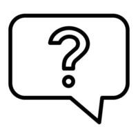 Question Line Icon Design vector