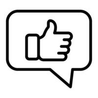 Good Review Line Icon Design vector