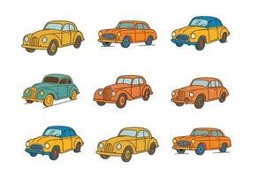 Flat design variant of classic car vector