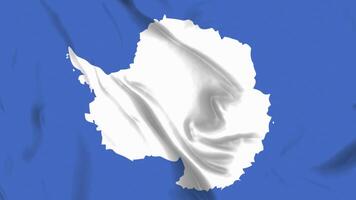 Antarctica Flag Waving In Wind video