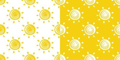 Bright summer sunny seamless pattern vector