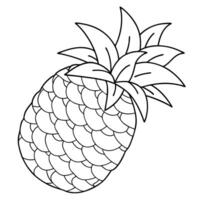 Simple Pineapple Outline Illustration For Coloring Book Pages And Creative Design vector