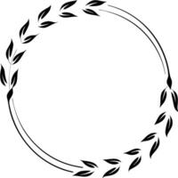 Elegant Floral Wreath Frame With Leaves Design For Decoration And Invitation vector