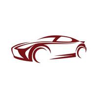 Modern Car Silhouette Icon Stylish Automotive Design Illustration Template vector