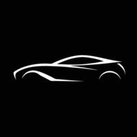 Modern Car Silhouette Illustration Minimalist Automotive Design Concept Line Art Vehicle vector