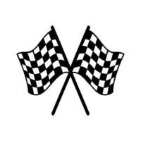 Checkered Flags A symbol of triumph, crossing the finish line and signaling victory. the iconic crossed checkered flags, a powerful visual metaphor for achievement and completion vector