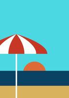 Beach vertical background vector