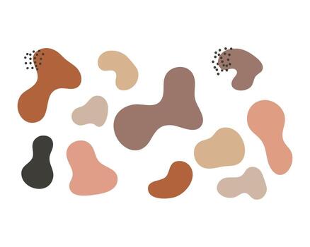 a set of abstract shapes in various colors vector