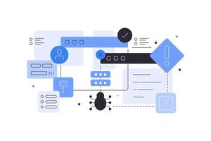 safety, password security, antivirus, privacy and cyber security concept vector