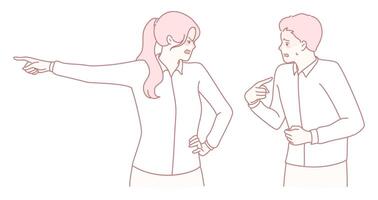 The Disagreement That Occurs Between Two Individuals, Illustrating the Complexities of Communication vector