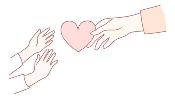 The Beautiful Symbolic Gesture Representing Love and Caring Hands for One Another vector