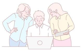 Effective team collaboration using advanced technology is essential for project success vector