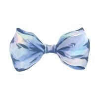 Bow tie double lush, in blue, lilac and violet shades. Watercolor illustration, hand-drawn on the theme of Bows coquettes. A separate element isolated from the background vector