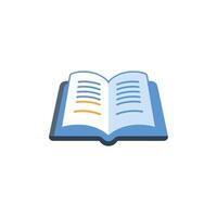 Open Book Icon for Education, Reading, or Knowledge Concepts vector