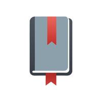Closed Book Icon with Bookmark for Reading, Study, or Library Concepts vector