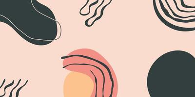 Abstract shapes pastel background design vector
