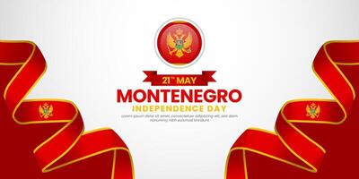 Montenegro flag for National day background. Template for independence day banner design vector