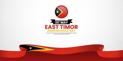 East Timor independence day RIbbon Flag background design with blank space area vector