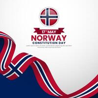 Norway flag banner template for norway independence day with blankspace area vector