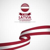 Latvia day of Restoration of Independence Square Banner Background with blank space area vector