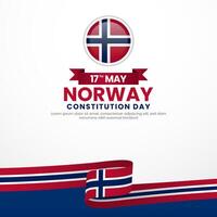 Norway Waving flag background for norway independence day with blankspace area vector