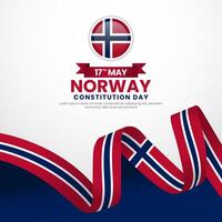 Norway Waving flag template for norway independence day with blankspace area vector