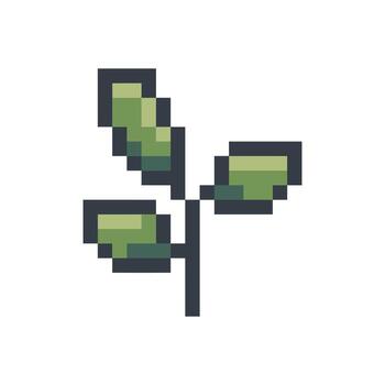 leaf pixel old pixelated style vector