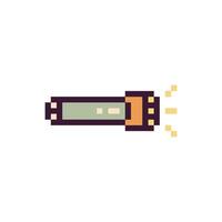 flashlight retro pixel vector