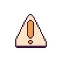 triangle warning pixel art vector