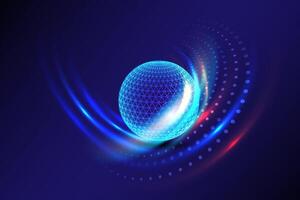 Abstract technology global network connections and endless multi color circles and dots, Global business concept vector