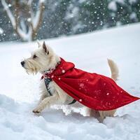 Hyperrealistic Winter Action Portrait photo