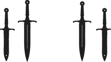 Three swords on a white background vector