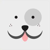 simple dog face design template vector